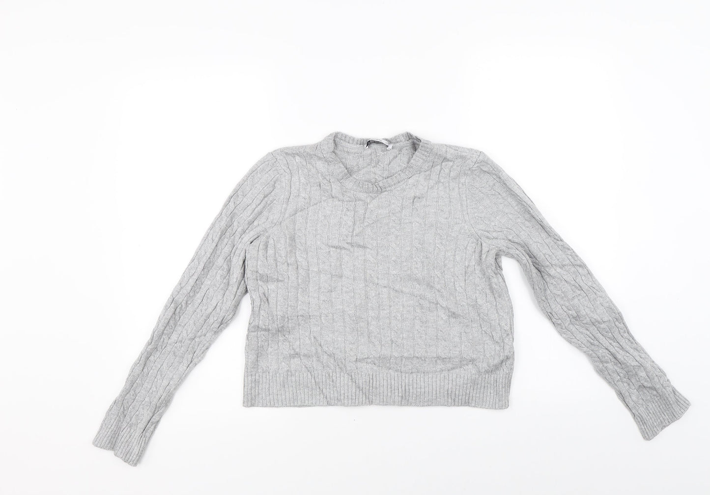 Stradivarius Womens Grey  Knit Pullover Jumper Size S