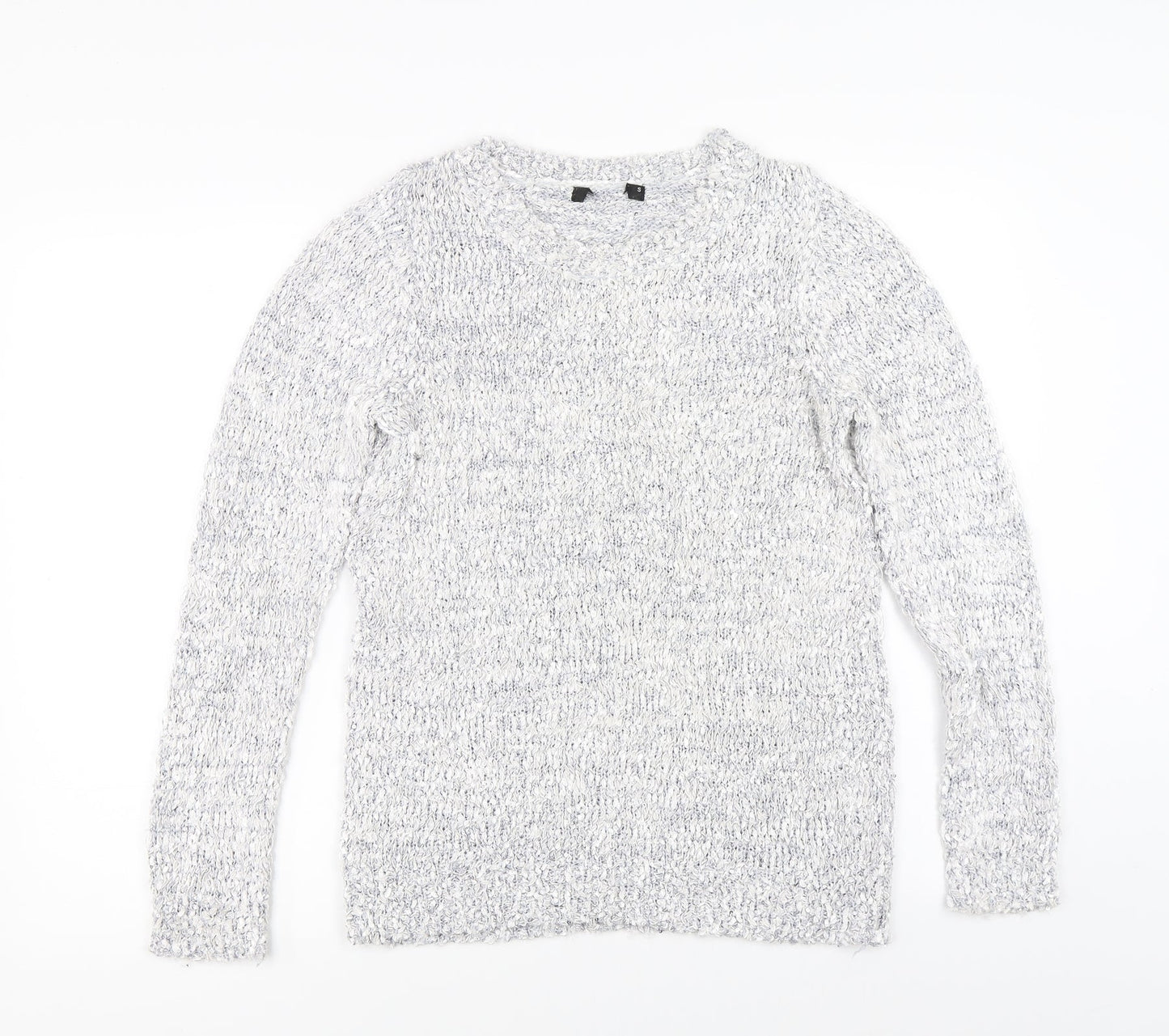 Preworn Womens Silver  Knit Pullover Jumper Size S