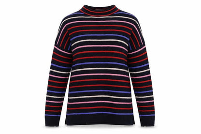 Warehouse Womens Multicoloured Striped Knit Pullover Jumper Size 8