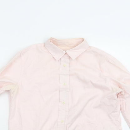 Preloved PINK Womens Pink   Basic Button-Up Size 8 - Detail