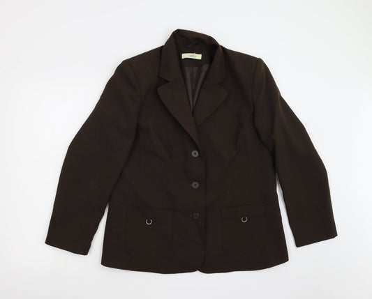 Classic Womens Brown   Jacket Blazer Size 16