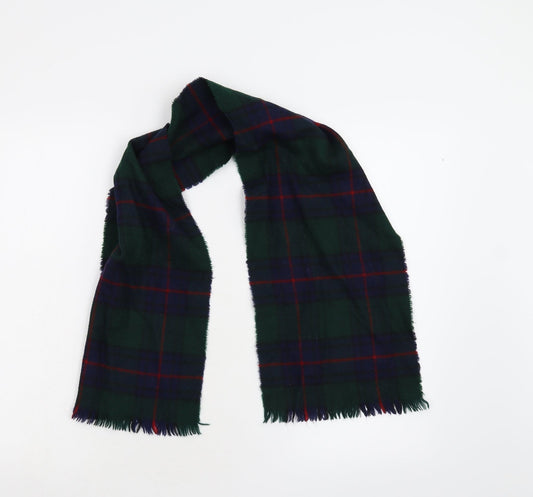 Preworn Unisex Multicoloured Geometric Knit Scarf  One Size  - Tartan
