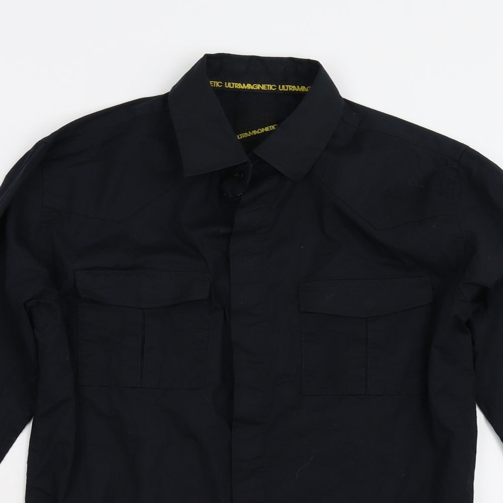 Ultra Magnetic Mens Black    Button-Up Size S