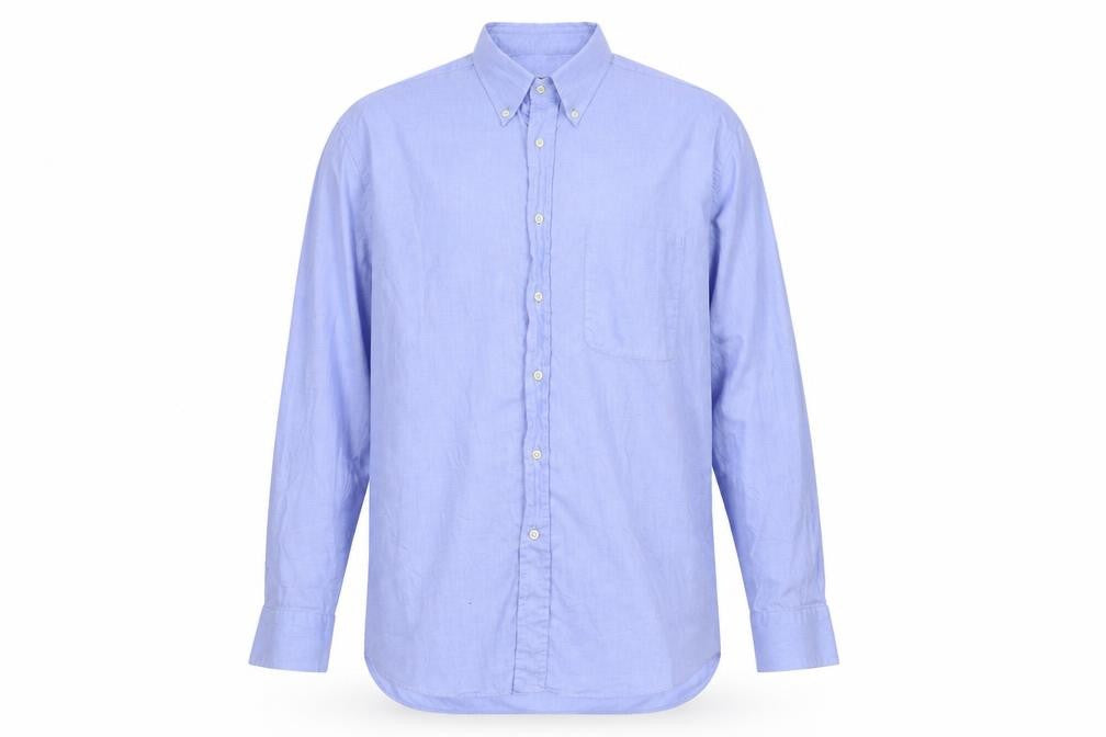 George Barrow Mens Blue    Button-Up Size 42