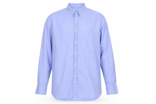 George Barrow Mens Blue    Button-Up Size 42