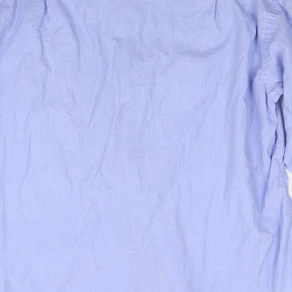 George Barrow Mens Blue    Button-Up Size 42