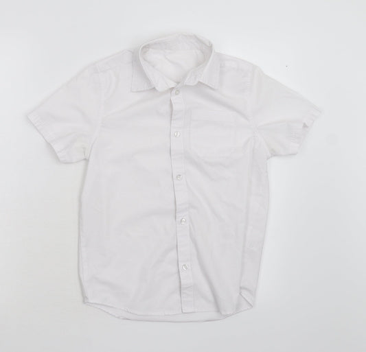 Pep & Co Boys White   Basic Button-Up Size 9-10 Years