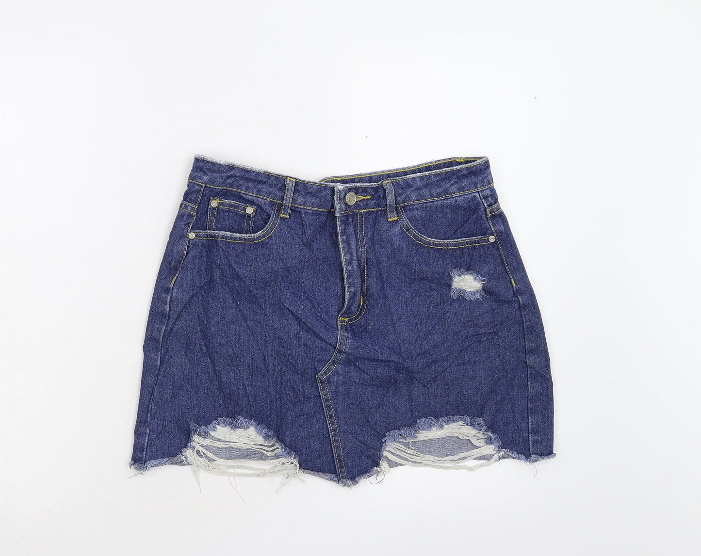 M Womens Blue  Denim Mini Set Size 10