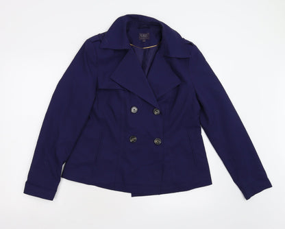 Preloved M&S Womens Blue   Jacket  Size 10 - Front