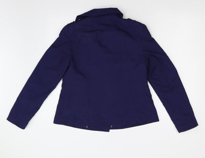 Preloved M&S Womens Blue   Jacket  Size 10 - Back