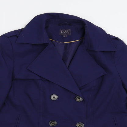 Preloved M&S Womens Blue   Jacket  Size 10 - Detail