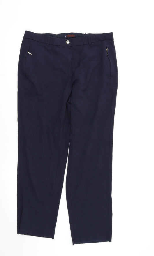 Ann Davey Womens Blue   Dress Pants Trousers Size M L26 in