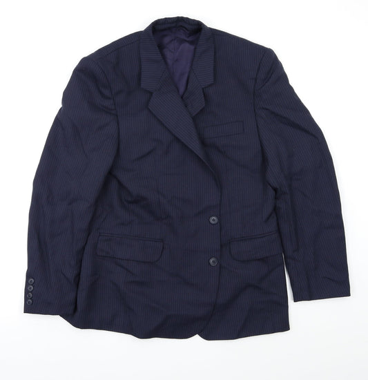 Preworn Mens Blue Striped  Jacket Blazer Size M