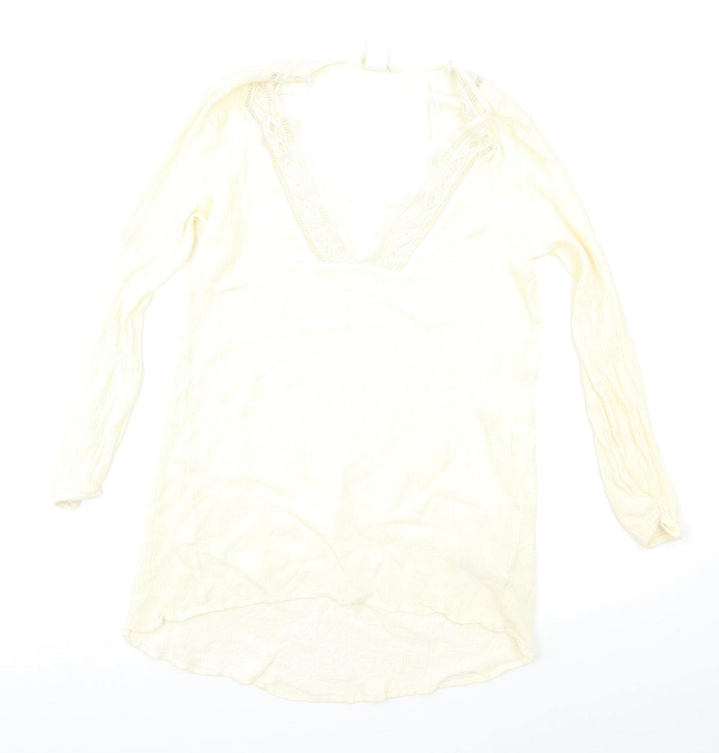 H&M Womens Ivory   Basic Blouse Size 8
