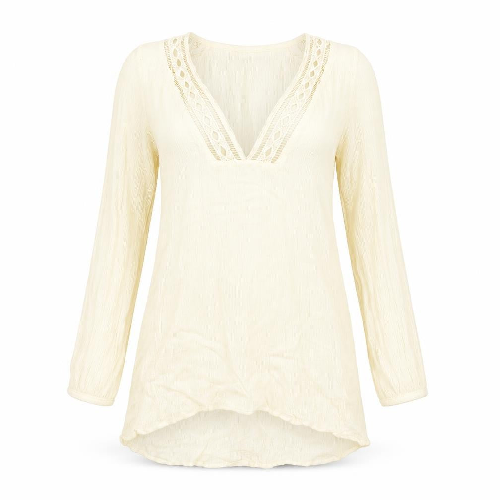 H&M Womens Ivory   Basic Blouse Size 8