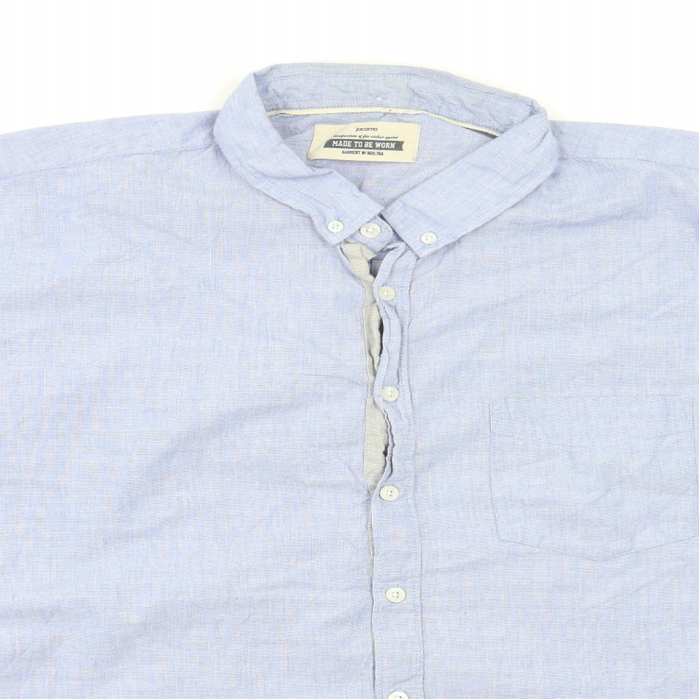 Jacomo Mens Blue    Button-Up Size XL