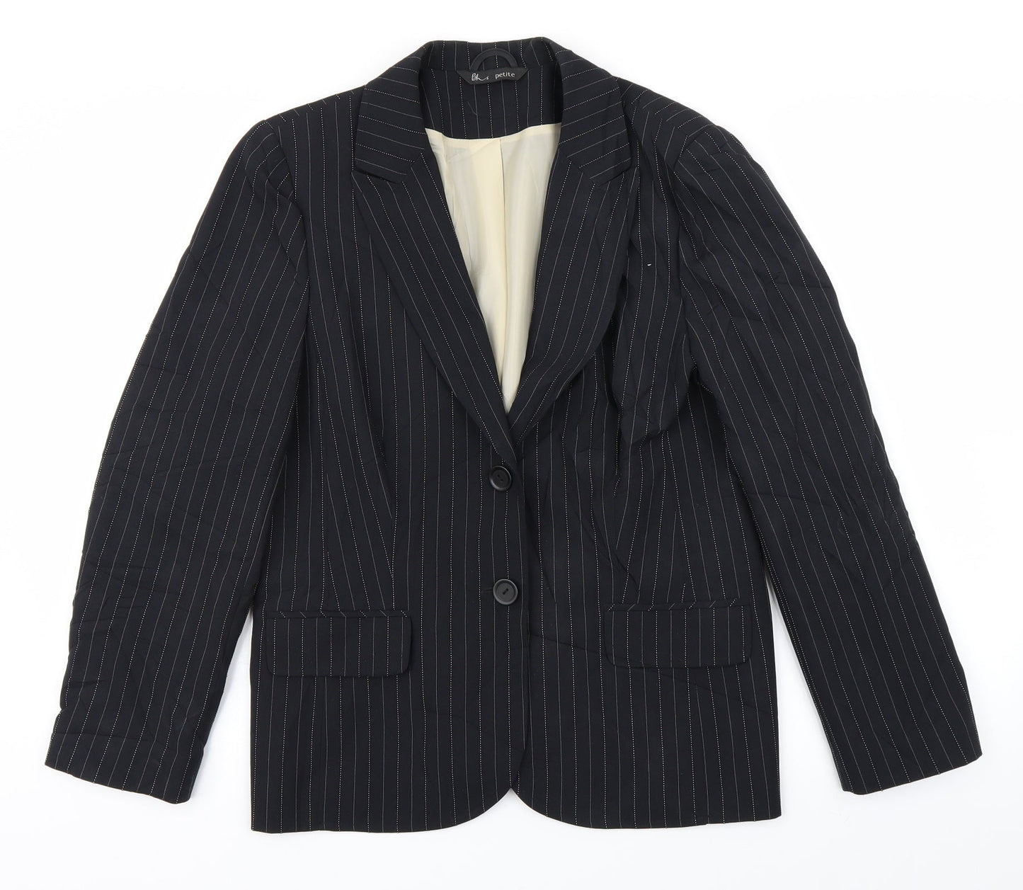 BHS Womens Black Striped  Jacket Blazer Size 14