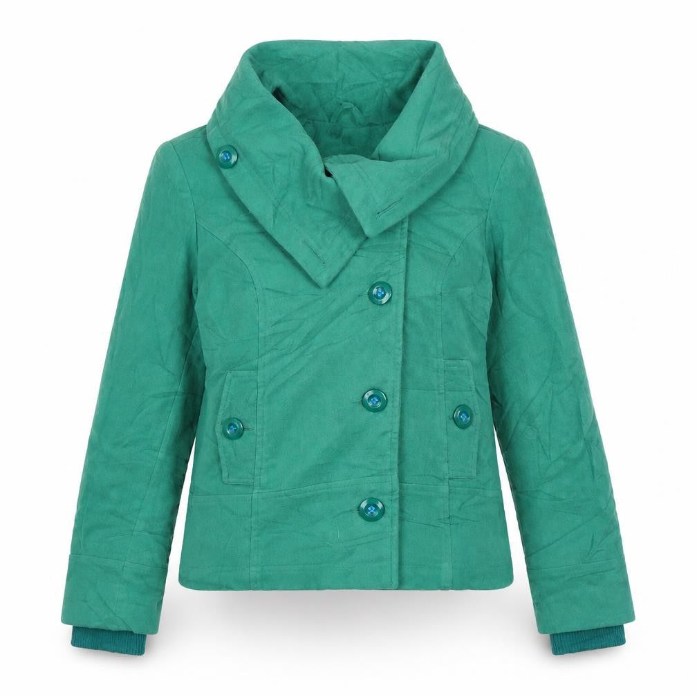 Fresh Made Womens Green   Jacket Coat Size L