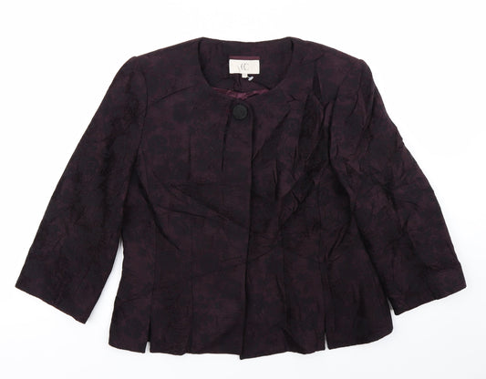 CCS Womens Purple Floral  Jacket  Size 12