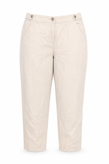Front view of Papaya women’s brown trousers, size UK 10, 23-inch leg