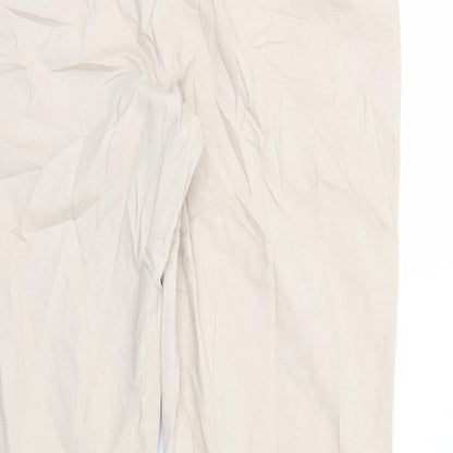 Brand and care label for Papaya women’s brown trousers, size UK 10, 23-inch leg
