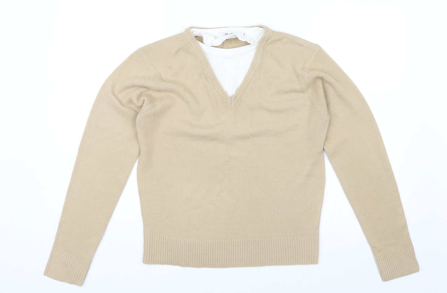 M&Co Womens Beige   Pullover Jumper Size S
