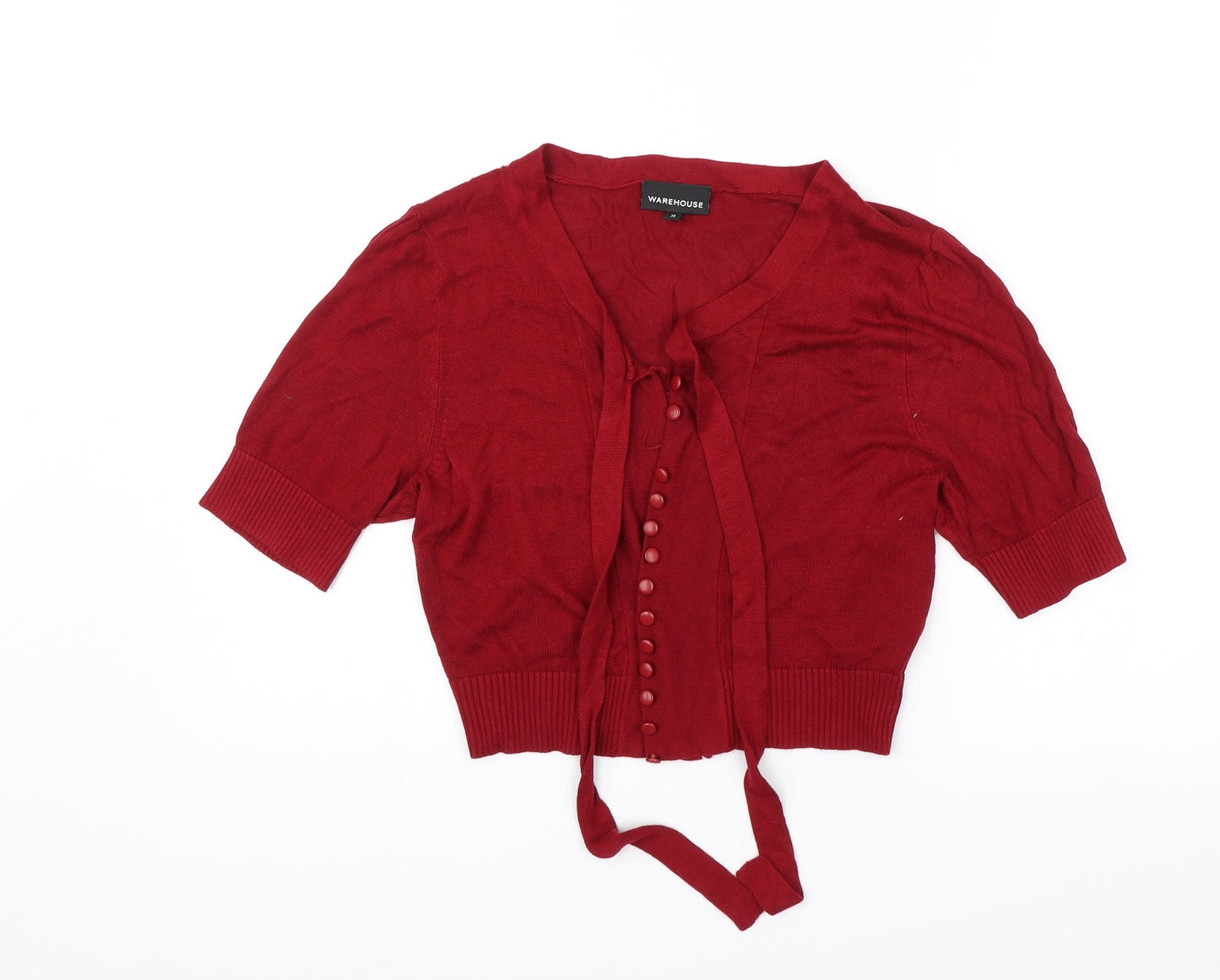 Warehouse Womens Red   Shrug Jumper Size 16