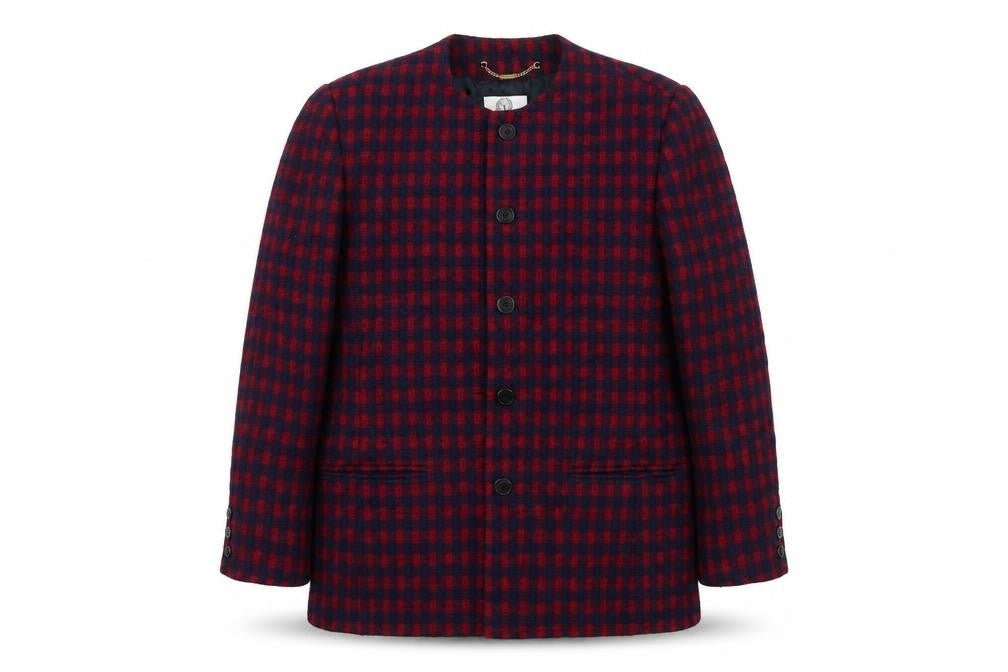 Vivella Womens Red Plaid  Overcoat Jacket Size 12