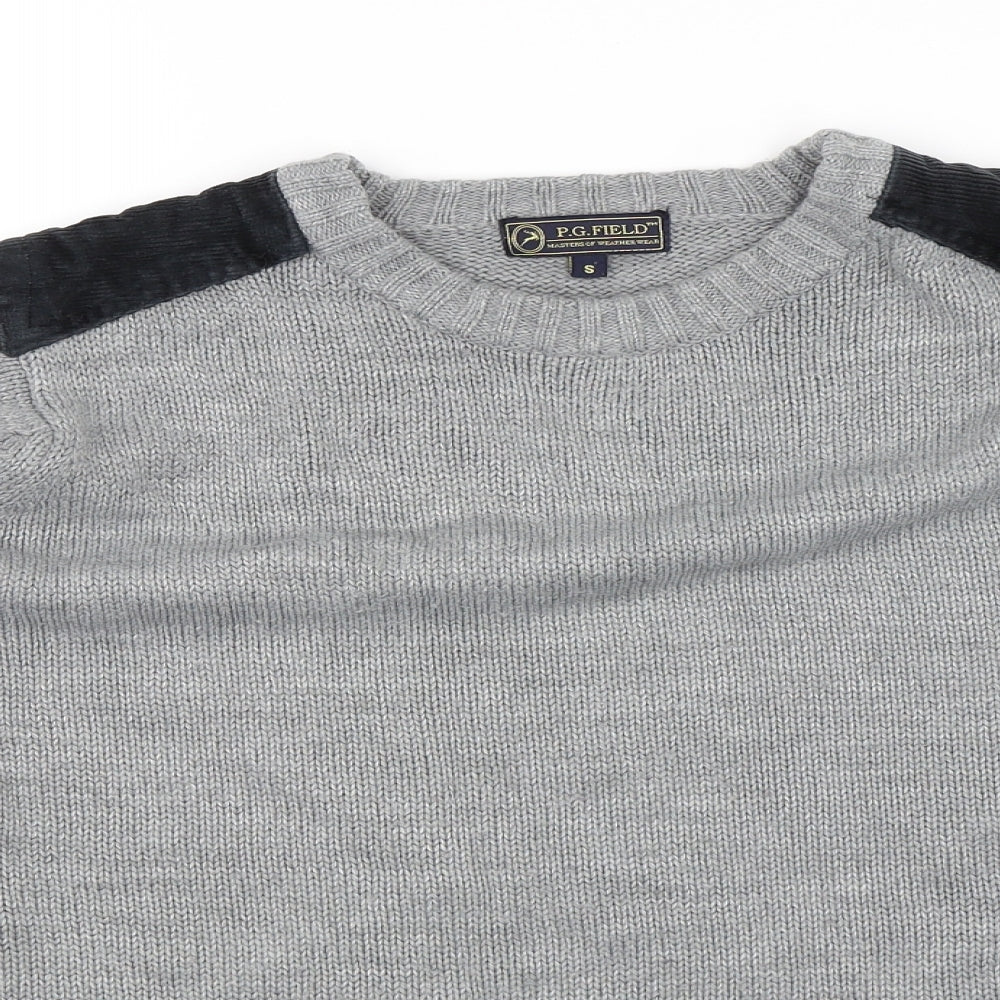 P.J. Field Mens Grey   Pullover Jumper Size S