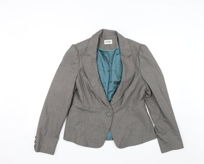 George Womens Grey Striped  Jacket Blazer Size 14