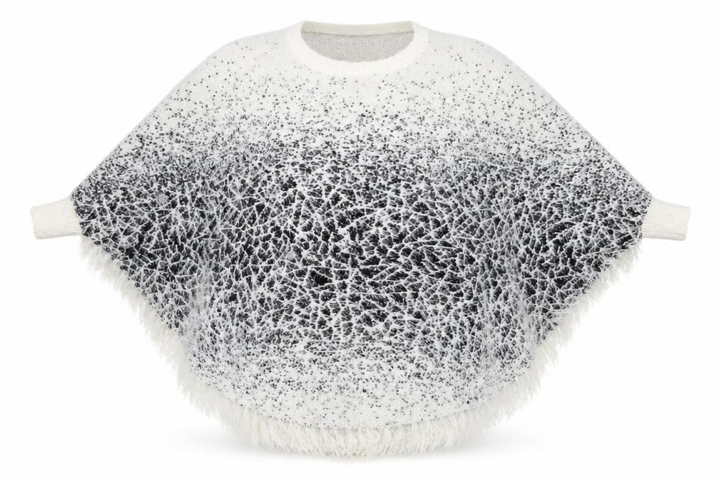 S.N Moda Womens White   Cape Jumper One Size