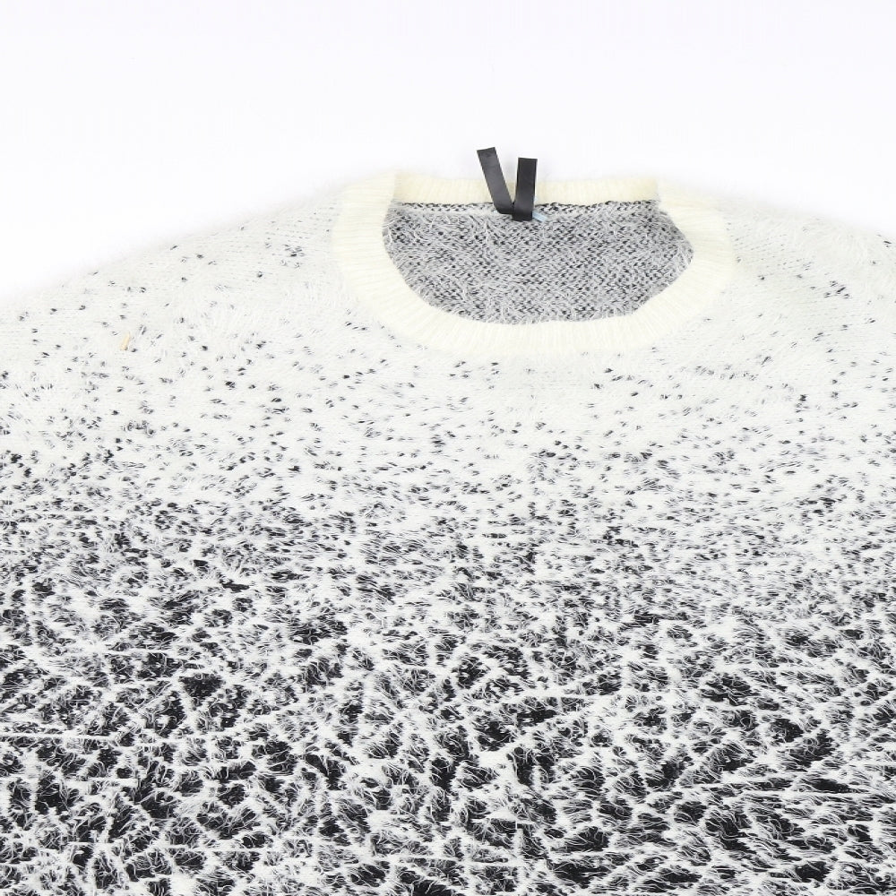 S.N Moda Womens White   Cape Jumper One Size