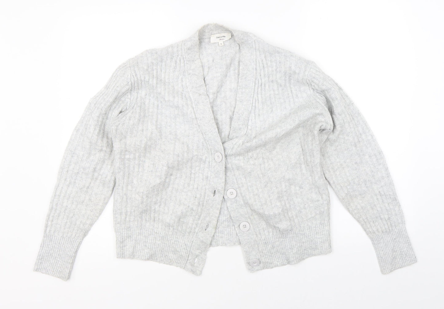 Grace & Mila Womens Grey   Cardigan Jumper Size S