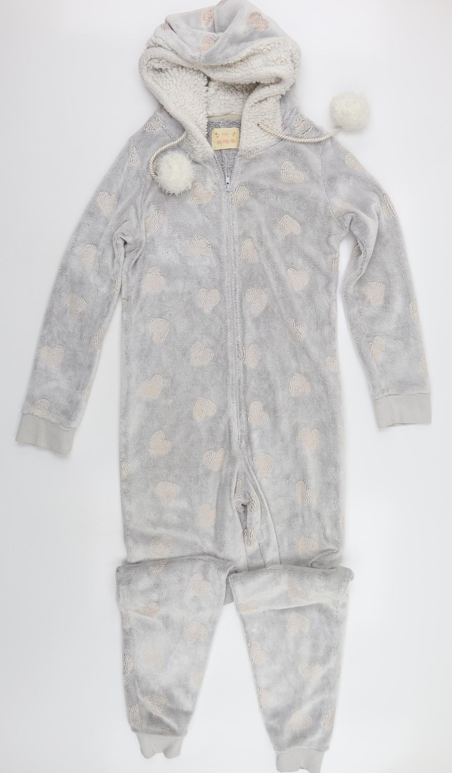 F&F Womens Grey Polka Dot   One Piece Size S