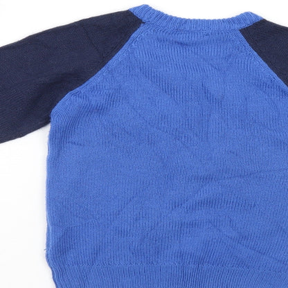 Preloved PEP & CO Girls Blue   Pullover Jumper Size 4-5 Years - Label