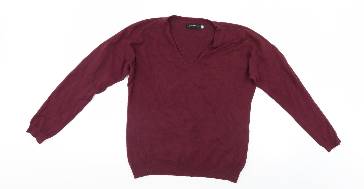 Giordano Womens Purple   Henley Jumper Size 4