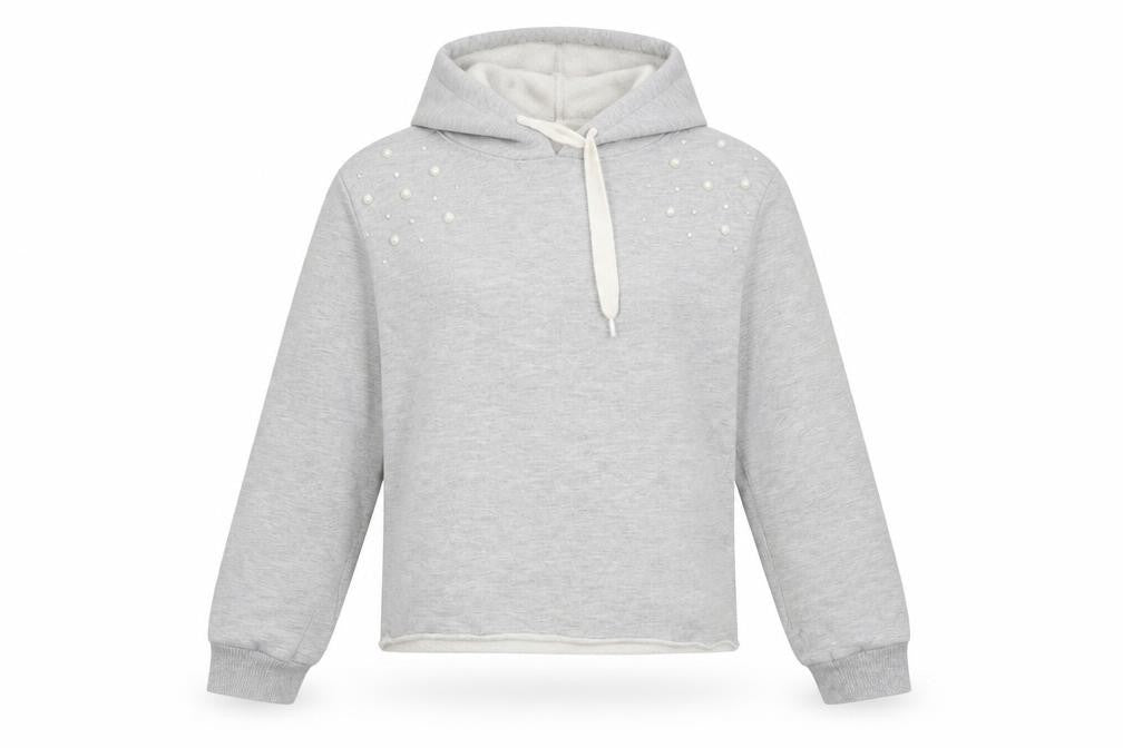 Primark Womens Grey   Pullover Hoodie Size 8  - cropped