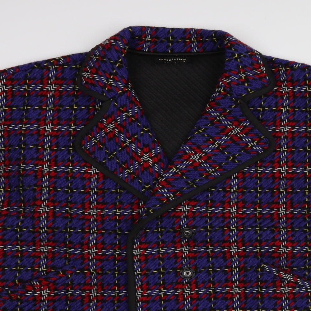 Maraislise Womens Purple Geometric  Jacket Coat