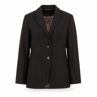 Next Womens Brown Striped  Jacket Suit Jacket Size 12