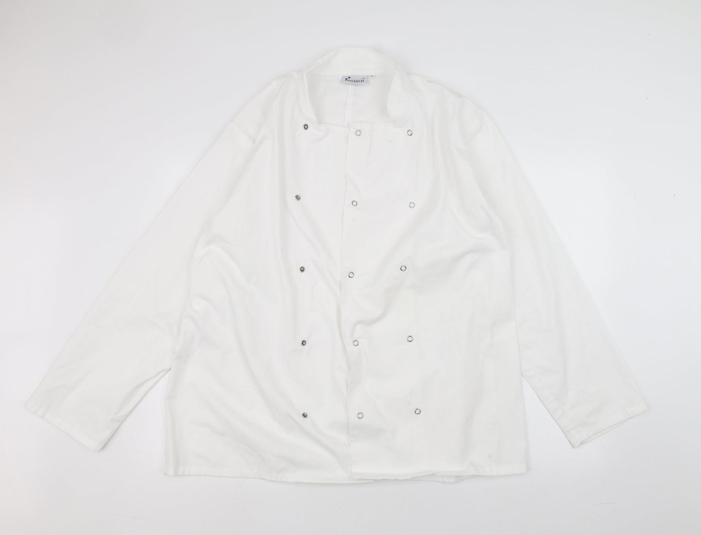 Premier Mens White    Button-Up Size L
