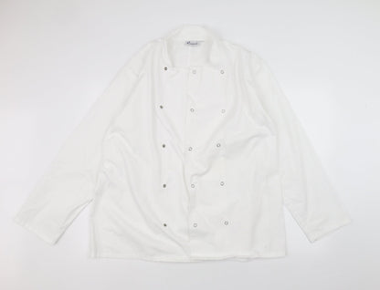 Premier Mens White    Button-Up Size L
