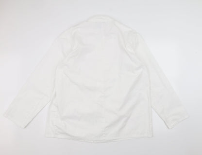 Premier Mens White    Button-Up Size L