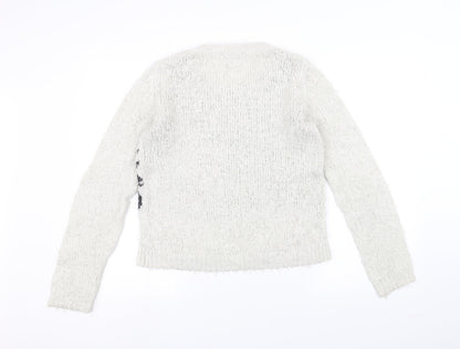 Dorothy Perkins Womens White   Pullover Jumper Size 14