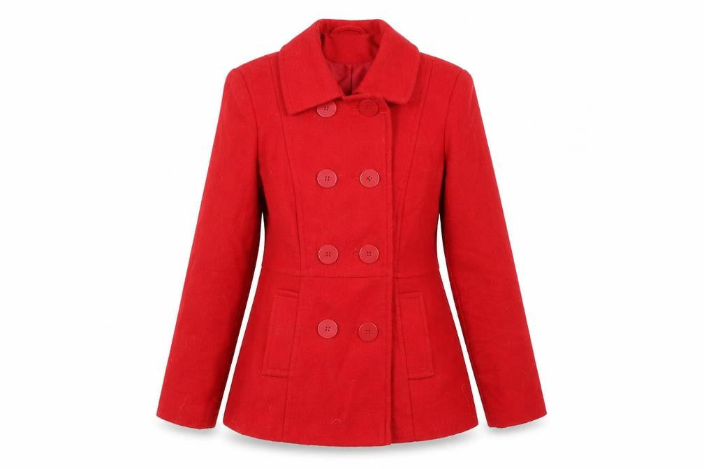 F&F Womens Red   Overcoat Coat Size 14