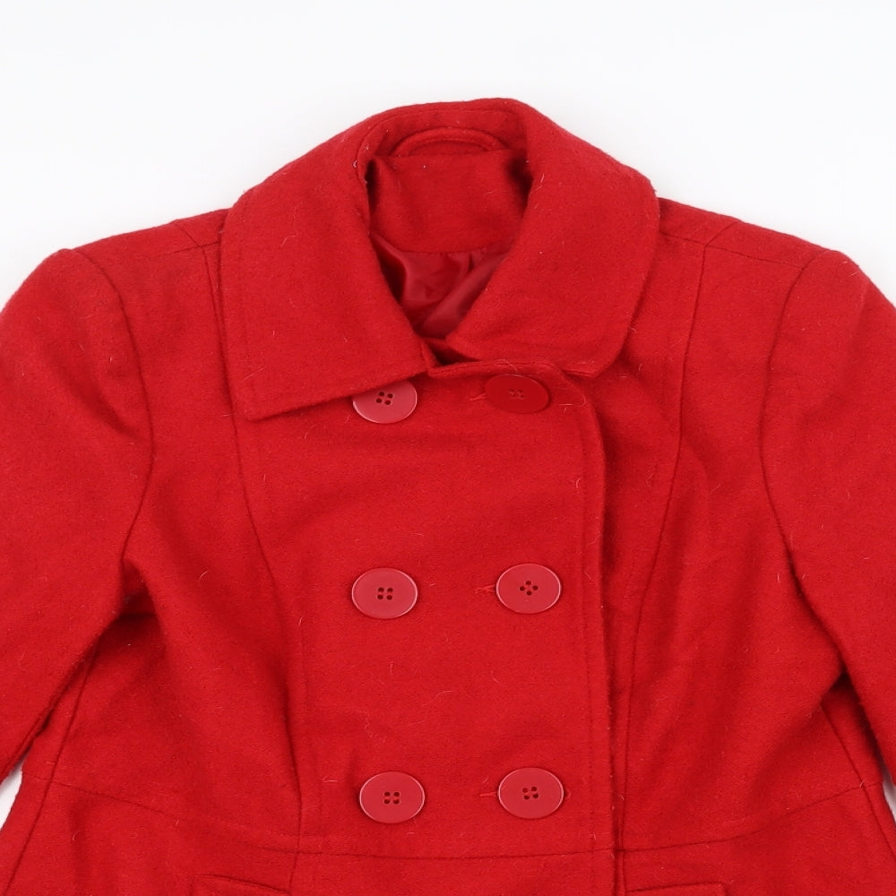 F&F Womens Red   Overcoat Coat Size 14