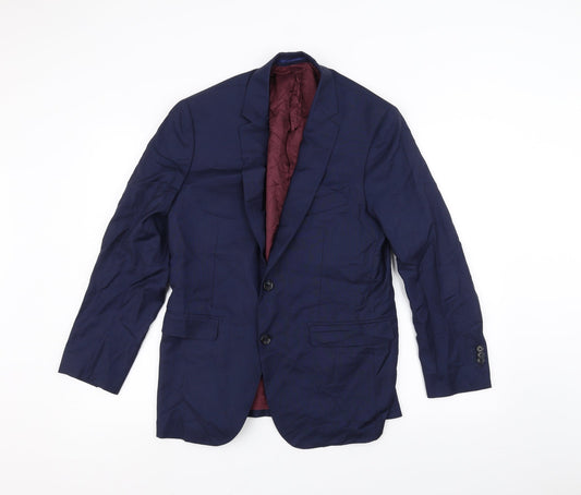 Vitale Barberies Canonico Mens Blue   Jacket Suit Jacket Size 36