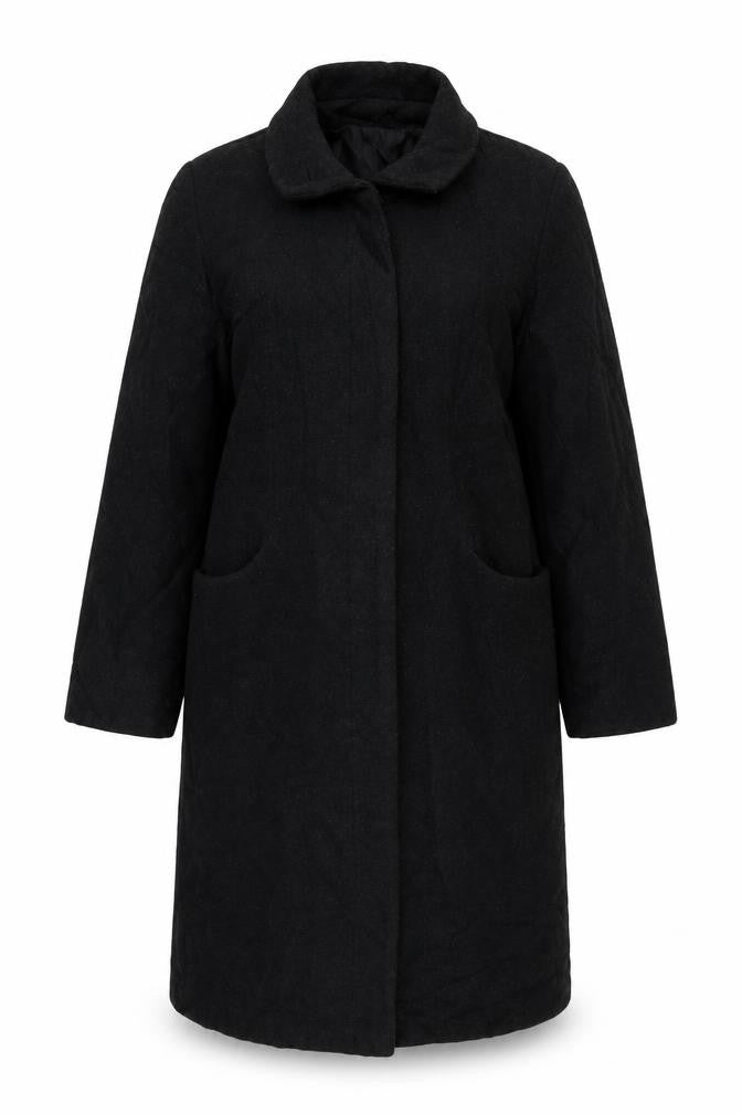 Preworn Womens Black   Overcoat Jacket Size M
