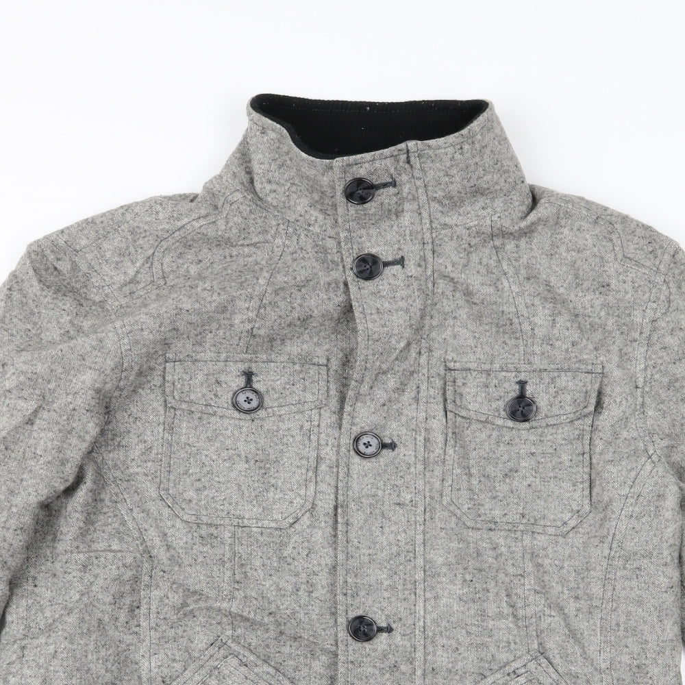 Tom Wolfe Womens Grey   Overcoat Jacket Size M