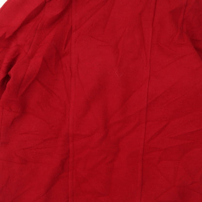 Brand and care label for Style women’s red jacket, size L