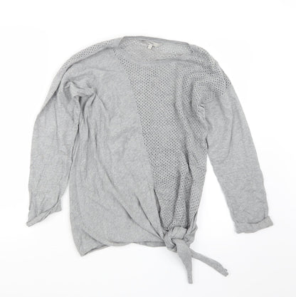 Next Womens Grey  Knit Pullover Jumper Size 12